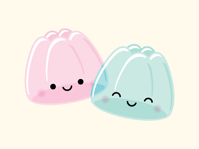 You had me at JELLO! couple dessert doodlebug doodlebug design jello jello mold kawaii love pun punny puns so punny