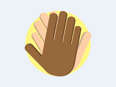High Five! design hands high five logo