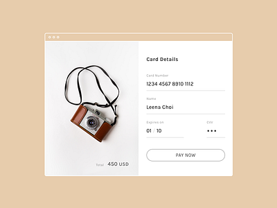 Checkout Page credit card checkout daily ui design ui ui design