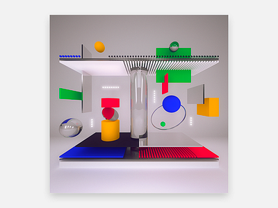 SMARTHOME 5k blender brio cycles floating mondrian murderloft primary render smarthome wallpaper