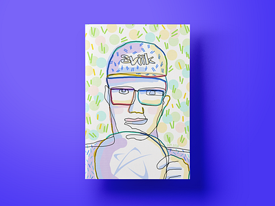Siim blind colors cx disc gift illustration lineart portrait poster salemove trace