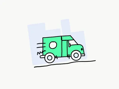 Laundry Truck illustration illy ipad