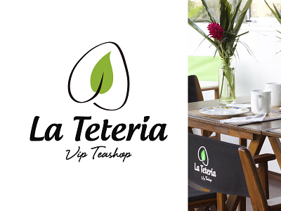 Logo for La Teteria brand branding food green l logo t tea