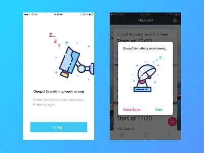 Server 404 404 disconnect illustration mobile model server ui ux