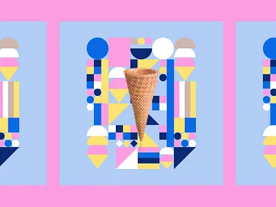 🍦 2018 abstract art color design digitalart ice cream skillshare swiss tutorial type typography