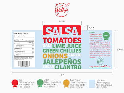 Salsa Label branding graphic design illustrator logo packaging print rebrand