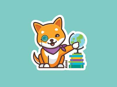 Kami Social Studies Sticker dog kami shibainu stickermule