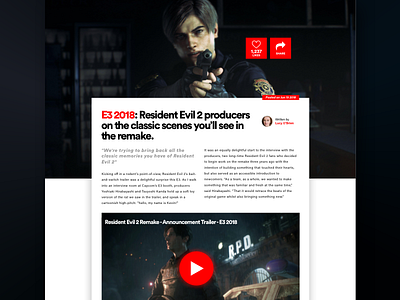 DailyUI #035 Blog Post blog dailyui gaming news post
