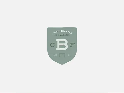 Custom Furniture Shield Submark badge branding identity logo submark typography