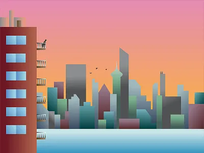 Gradient City city colorful design gradient gradients new york nyc view