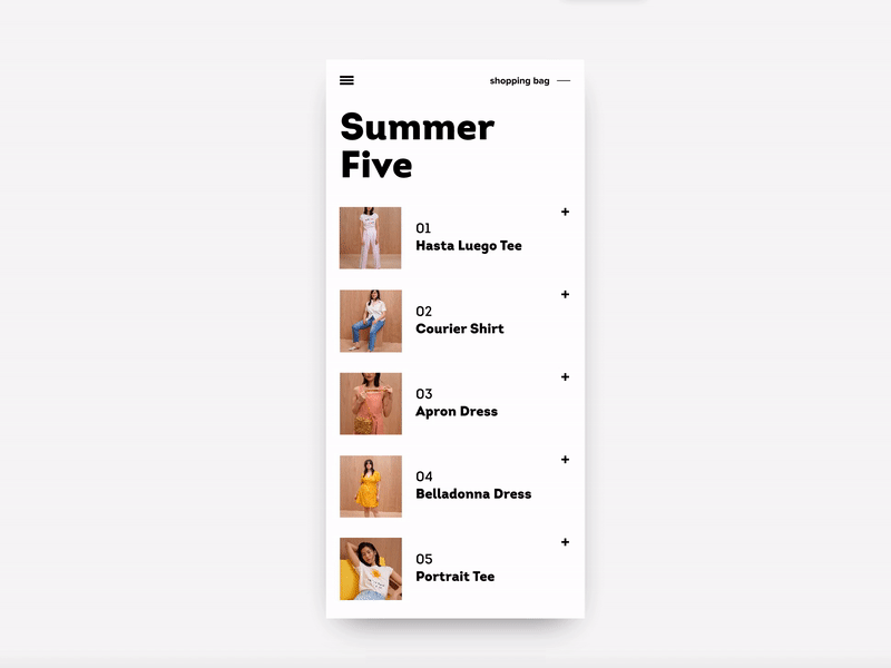 Daily UI #044 - Favorites animation daily ui fashion favorites madewell shopping ui