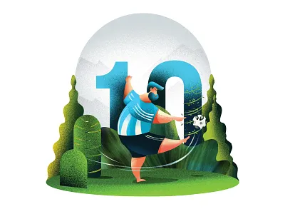 2018 World Cup football 10 argentina design fifa football grain illustration leaves