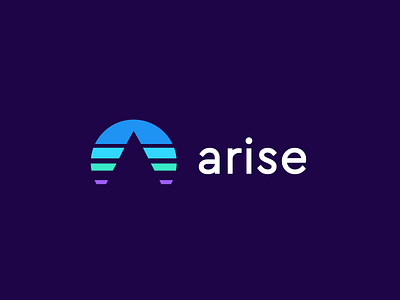 Arise Logo box brandhalos door identity illustration in logo mark open out
