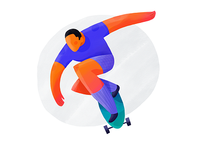 Dynamic 9 character drawing dynamic gradient illustration ipad ipad pro man pose procreate texture