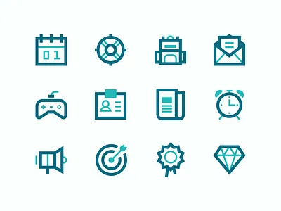 Blued icons blue icons