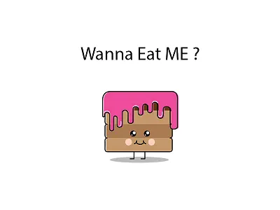 a Cake character that i designed for an app application cake character cute ui