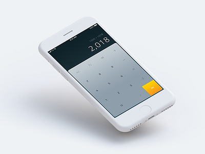 UI Challenge 003 :: Landing Page app calc dailyui ios keyboard keys math minimal numbers ui uichallenge