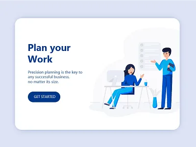Landing Page for Work Planning landing office uiux web