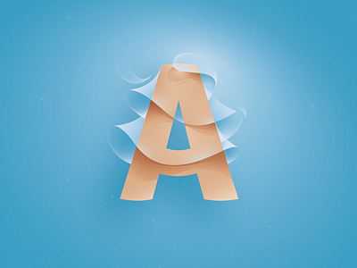 A — Air air gradient illustration letter logo typography vector