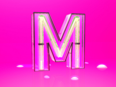Protect M 3d design material neon