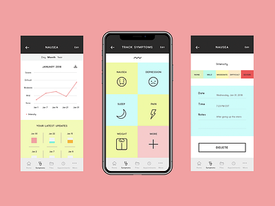 Symptom Tracker app cancer design health symptoms tracker ui ux