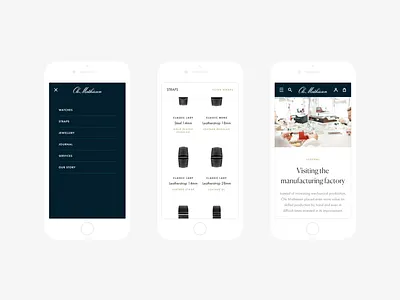 Ole Mathiesen - Mobile home homepage interface minimal user watch web website