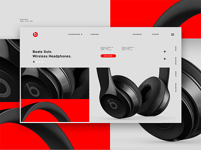 Beats Solo - UI contemporary design graphic modern portfolio ui ui design user interface web website