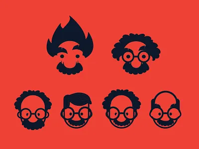 Smartheadz character einstein head logo math professor science smart