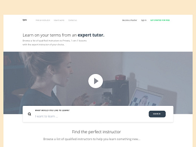 Tyro App- Home page ahmedemad education free home landingpage online learning tyroapp ui ux video welcome