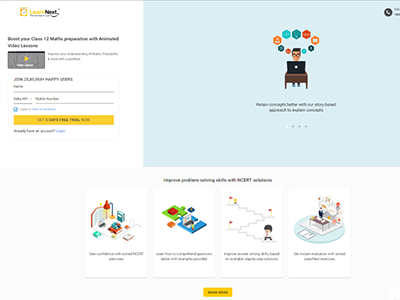 Class 12 Maths Landing Page learnnext