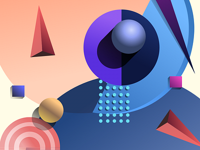 Shapes 3.0 circle geometric gradient pattern shadow shapes
