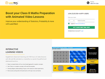 Class 8 Maths New Landing Page learnnext