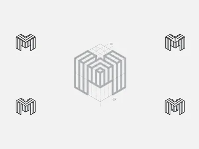 Metelair air aruba electrocity geometry grid initial letter logo m metals services