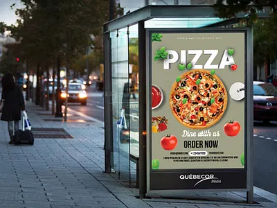 Pizza Flyer cheese flyers healthy leafes pizza pizza flyer pizza poster sauce tomato vegetables