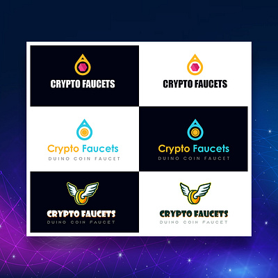 Crypto Faucets Logo branding graphic design logo motion graphics ui