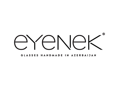 eyenek logotype azerbaijan eyenek font glasses handmade logotype minimal typography