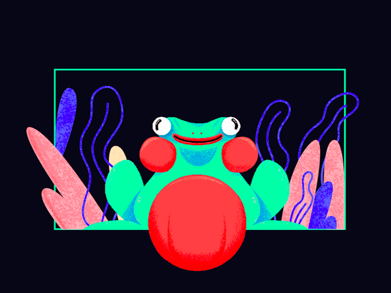 Animation of a personnal frog animation drawing frog gif illustration