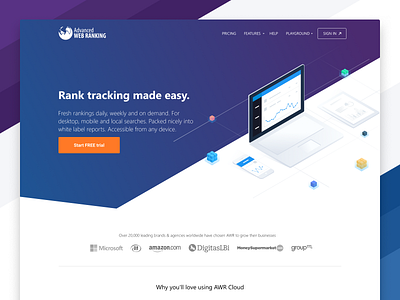 Advanced Web Ranking / New Website advanced web ranking awr awrcloud illustration isometric keywords new new site ranking redesign seo tool site redesign