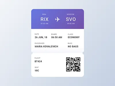 Daily UI #024 Boarding Pass 024 boarding dailyui pass
