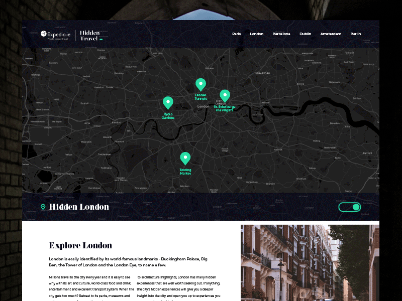 Hidden Travel art colour direction hidden ideas information maps switch travel ui ux web