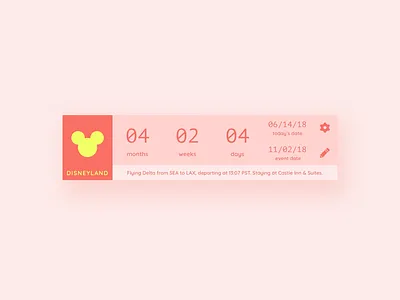 DUI XIV /// Countdown 2018 countdown daily ui dailyui disney disneyland dui ipad pro