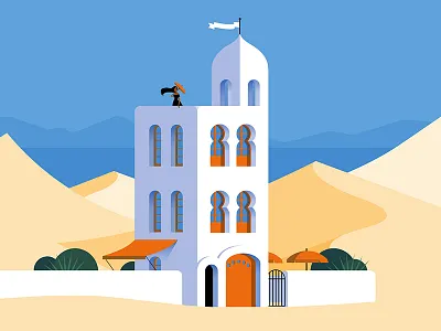 Desert Inn architecture desert oasis