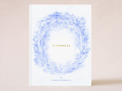 Cinderella book cover childrens book dreamy fairytale fancy fantasy feminine floral illustration flourishes ornate storybook