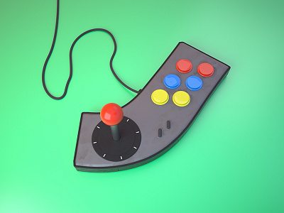 J = Joystick 36 days of type 3d cinema4d illustration j joystick type typography c4d
