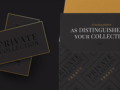 Private Collection™ Identity branding business card dark gold graphic design guidelines identity invitation luxurious print private redesign