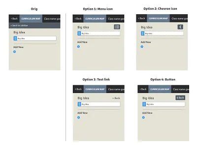Back Button Alternatives, context 1 back button navigation panel sidebar sidepanel ui