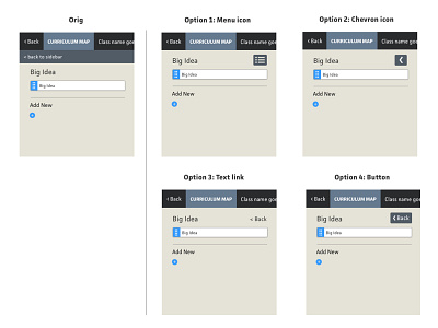 Back Button Alternatives, context 1 back button navigation panel sidebar sidepanel ui