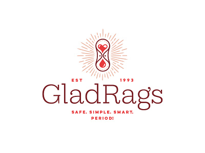 GladRags - Logo blood menstruation pad period rag rays