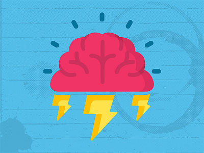 Stormiest Brainstorms flat design graphic design icons logo design