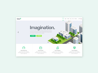 Geko WP Theme / Homepage I business commercial illustration ui design web design wordpress wordpress theme